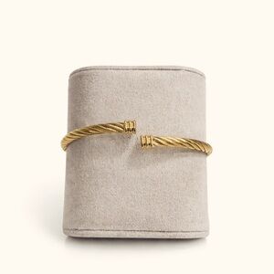 Gold Twisted Cuff Bracelet